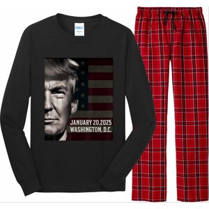 President Donald Trump 2025 Inauguration Date Commemorative Long Sleeve Pajama Set