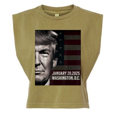 President Donald Trump 2025 Inauguration Date Commemorative Garment-Dyed Women's Muscle Tee