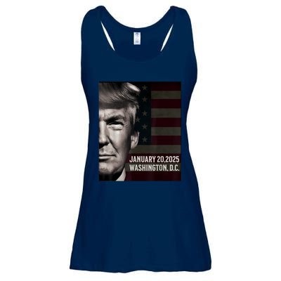 President Donald Trump 2025 Inauguration Date Commemorative Ladies Essential Flowy Tank