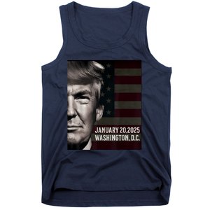 President Donald Trump 2025 Inauguration Date Commemorative Tank Top