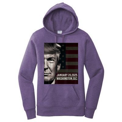 President Donald Trump 2025 Inauguration Date Commemorative Women's Pullover Hoodie