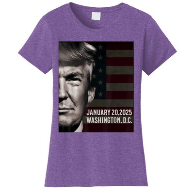 President Donald Trump 2025 Inauguration Date Commemorative Women's T-Shirt