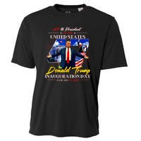 President Donald Trump Inauguration Day 2025 47th Usa Flag Cooling Performance Crew T-Shirt