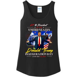 President Donald Trump Inauguration Day 2025 47th Usa Flag Ladies Essential Tank