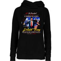 President Donald Trump Inauguration Day 2025 47th Usa Flag Womens Funnel Neck Pullover Hood