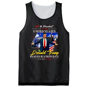 President Donald Trump Inauguration Day 2025 47th Usa Flag Mesh Reversible Basketball Jersey Tank