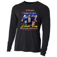 President Donald Trump Inauguration Day 2025 47th Usa Flag Cooling Performance Long Sleeve Crew