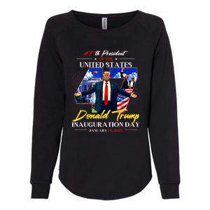 President Donald Trump Inauguration Day 2025 47th Usa Flag Womens California Wash Sweatshirt