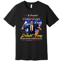 President Donald Trump Inauguration Day 2025 47th Usa Flag Premium T-Shirt