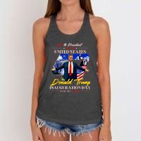 President Donald Trump Inauguration Day 2025 47th Usa Flag Women's Knotted Racerback Tank