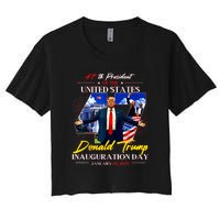 President Donald Trump Inauguration Day 2025 47th Usa Flag Women's Crop Top Tee