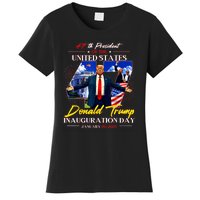 President Donald Trump Inauguration Day 2025 47th Usa Flag Women's T-Shirt