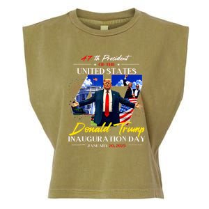 President Donald Trump Inauguration Day 2025 47th Usa Flag Garment-Dyed Women's Muscle Tee