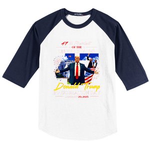 President Donald Trump Inauguration Day 2025 47th Usa Flag Baseball Sleeve Shirt