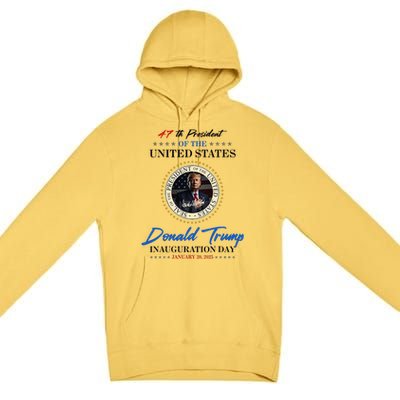 President Donald Trump Inauguration Day 2025 Memorabilia Premium Pullover Hoodie