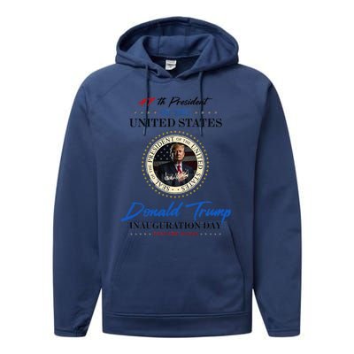 President Donald Trump Inauguration Day 2025 Memorabilia Performance Fleece Hoodie