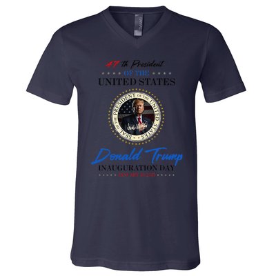 President Donald Trump Inauguration Day 2025 Memorabilia V-Neck T-Shirt