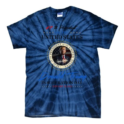 President Donald Trump Inauguration Day 2025 Memorabilia Tie-Dye T-Shirt