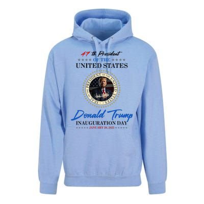 President Donald Trump Inauguration Day 2025 Memorabilia Unisex Surf Hoodie