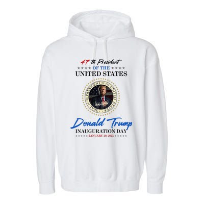 President Donald Trump Inauguration Day 2025 Memorabilia Garment-Dyed Fleece Hoodie