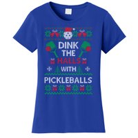 Pickleball Dink The Halls Ugly Christmas Pickleball Gift Women's T-Shirt