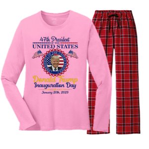 President Donald Trump Inauguration Day 2025 Women's Long Sleeve Flannel Pajama Set 