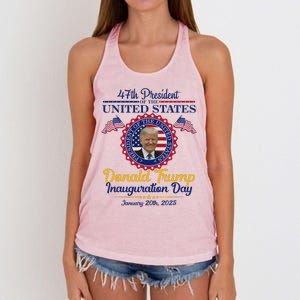 President Donald Trump Inauguration Day 2025 Women's Knotted Racerback Tank