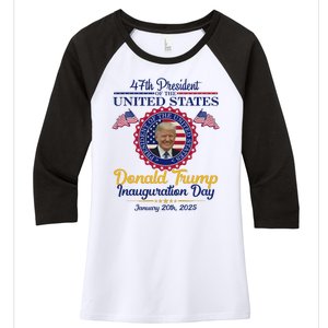 President Donald Trump Inauguration Day 2025 Women's Tri-Blend 3/4-Sleeve Raglan Shirt