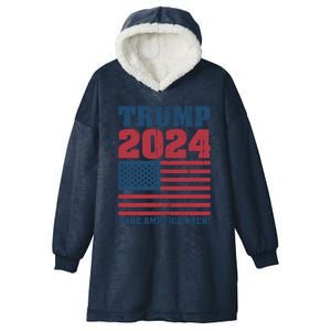 President Donald Trump 2024 Take America Back Hooded Wearable Blanket