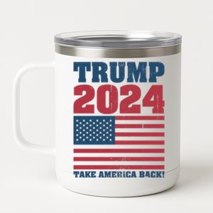 President Donald Trump 2024 Take America Back 12 oz Stainless Steel Tumbler Cup