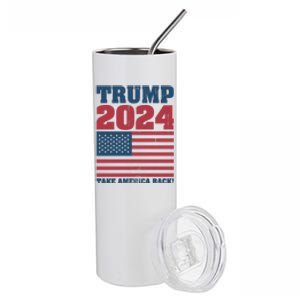 President Donald Trump 2024 Take America Back Stainless Steel Tumbler