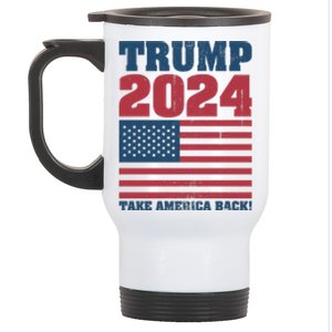 President Donald Trump 2024 Take America Back Stainless Steel Travel Mug