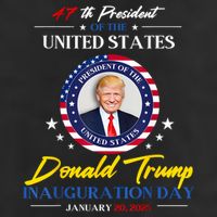 President Donald Trump Inauguration Day 2025 47th President 7 Panel Mesh Trucker Snapback Hat