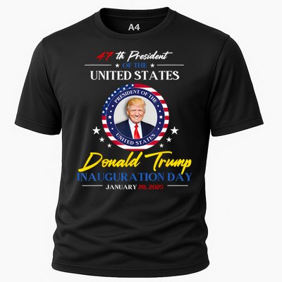 President Donald Trump Inauguration Day 2025 47th President Cooling Performance Crew T-Shirt