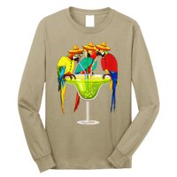 Parrots Drinking Tequila Cinco De Mayo Mexican Fiesta Lovers Long Sleeve Shirt