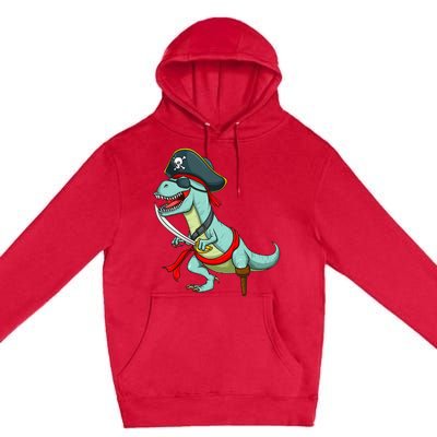 Pirate Dinosaur T Rex Funny Tyrannosaurus Halloween Costume Premium Pullover Hoodie