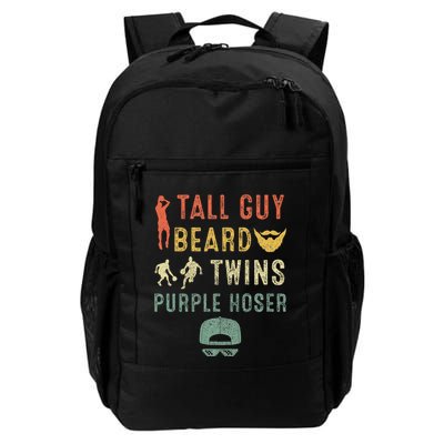Perfect Dude Tall Guy Beard Twins Purple Hoser Backpack
