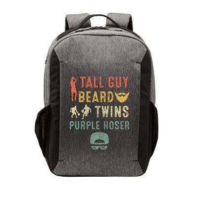 Perfect Dude Tall Guy Beard Twins Purple Hoser Vector Backpack