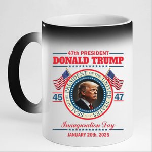 President Donald Trump Inauguration Day 2025 11oz Black Color Changing Mug