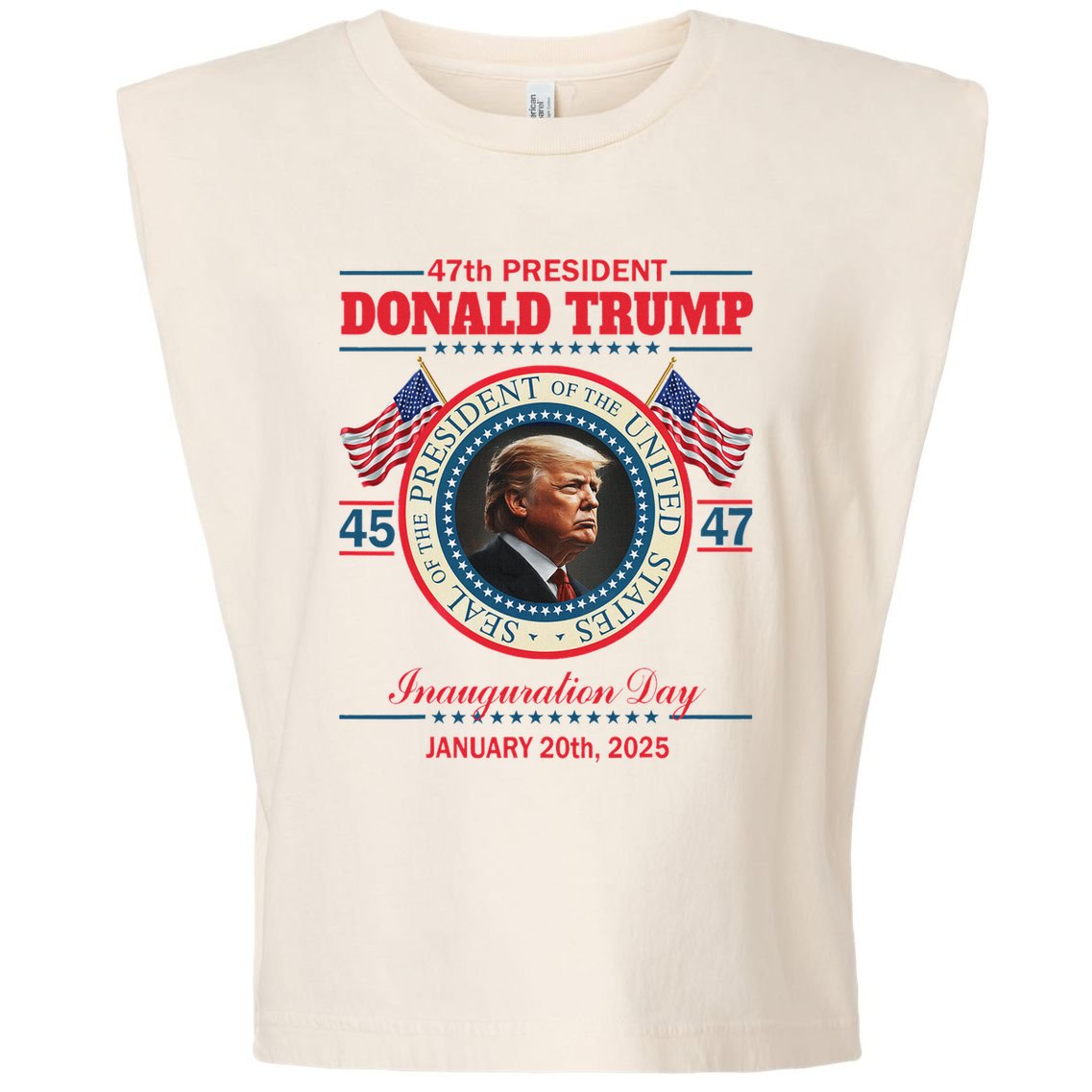 President Donald Trump Inauguration Day 2025 Garment-Dyed Women's Muscle Tee