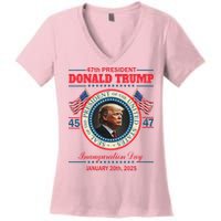 President Donald Trump Inauguration Day 2025 Women's V-Neck T-Shirt
