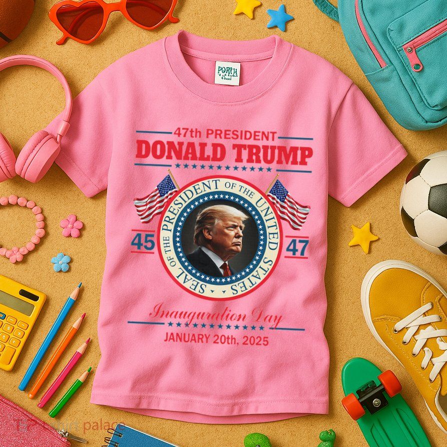 President Donald Trump Inauguration Day 2025 Kids T-Shirt