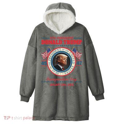 President Donald Trump Inauguration Day 2025 Hooded Wearable Blanket