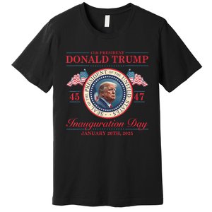 President Donald Trump Inauguration Day 2025 Memorabilia Premium T-Shirt