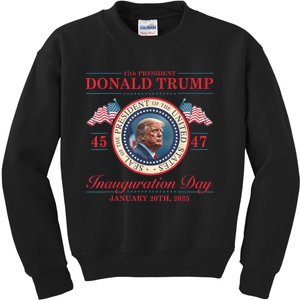 President Donald Trump Inauguration Day 2025 Memorabilia Kids Sweatshirt