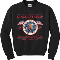 President Donald Trump Inauguration Day 2025 Memorabilia Kids Sweatshirt