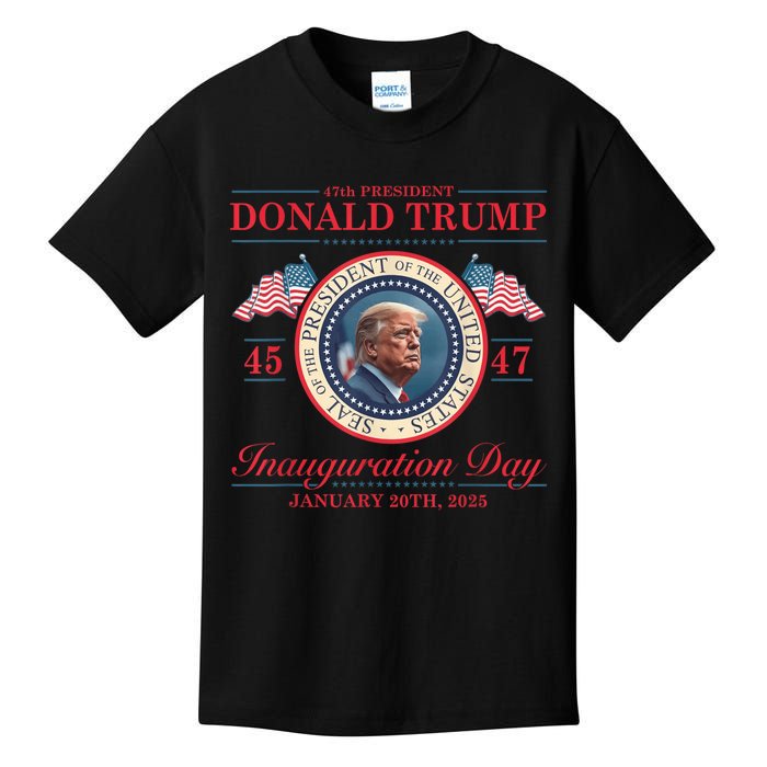 President Donald Trump Inauguration Day 2025 Memorabilia Kids T-Shirt