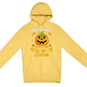 Pumpkin Due To Inflation This Is My Halloween Custome Premium Pullover Hoodie