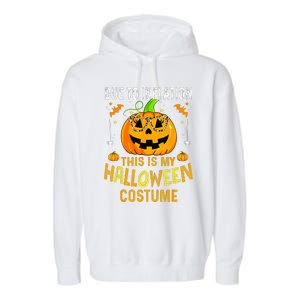 Pumpkin Due To Inflation This Is My Halloween Custome Garment-Dyed Fleece Hoodie