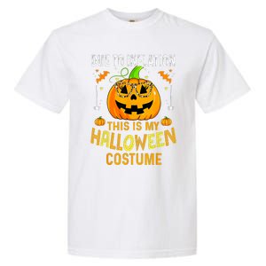 Pumpkin Due To Inflation This Is My Halloween Custome Garment-Dyed Heavyweight T-Shirt